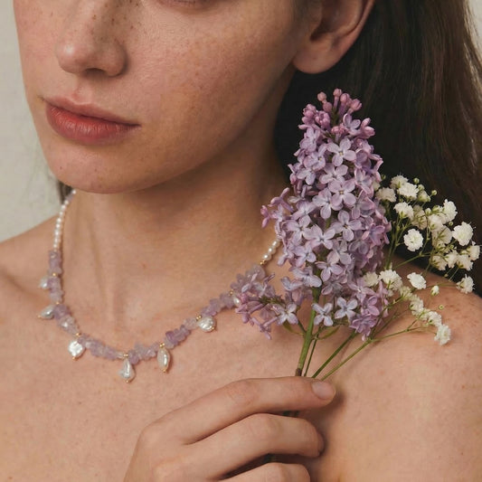 Lumi Letter The Sunlit Ripple "Lilac Shards" Necklace