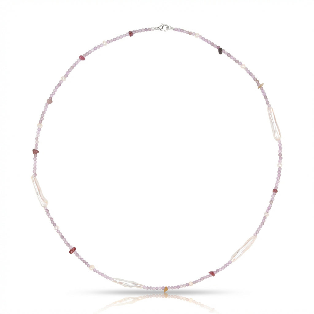 Lumi Letter The Sunlit Ripple "Lavender Drift" Bar Necklace