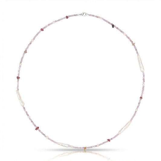 Lumi Letter The Sunlit Ripple "Lavender Drift" Bar Necklace