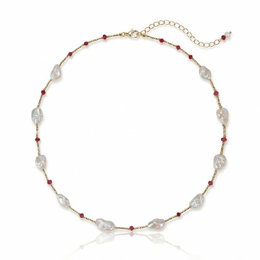 Lumi Letter The Sunlit Ripple "Cherry Tide" Necklace