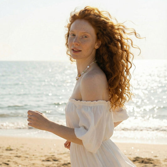 Lumi Letter The Sunlit Ripple "Amber Shore" Necklace